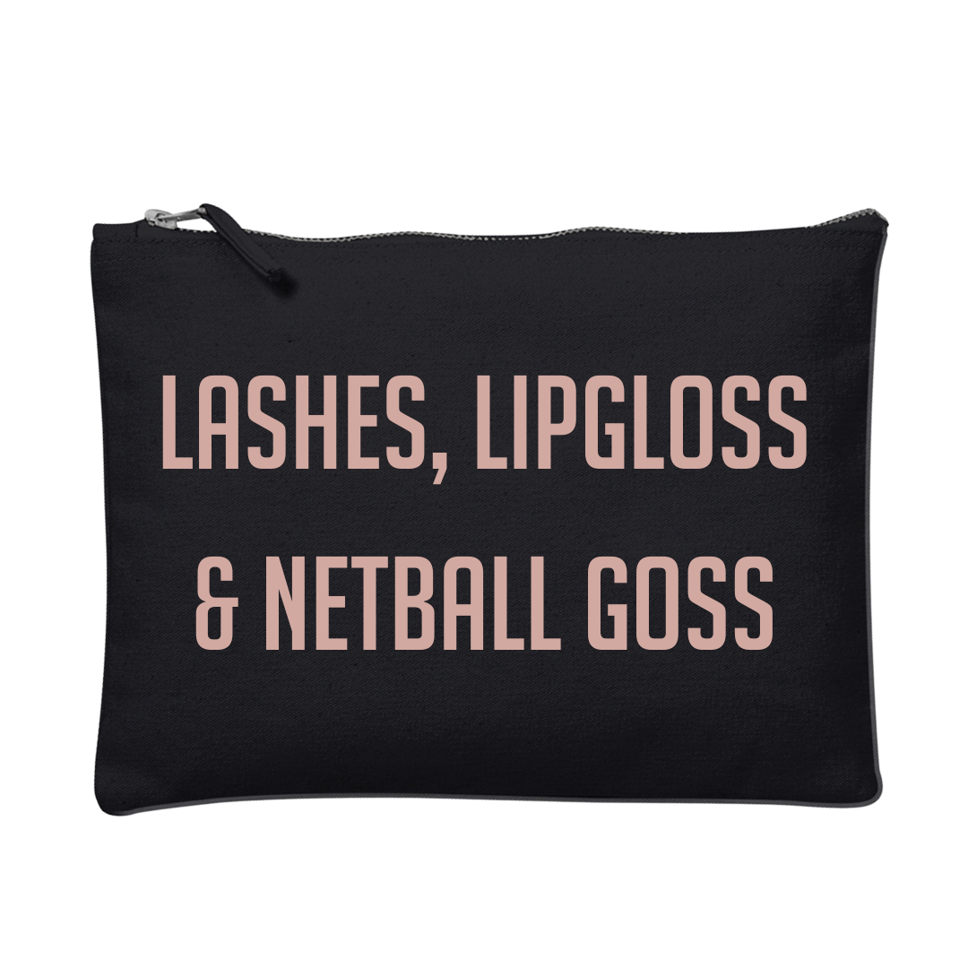 Lashes, Lipgloss & Netball Goss Make up Bag