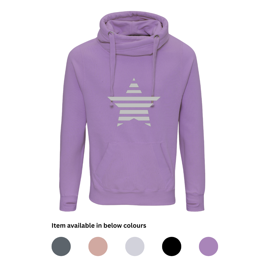 'Star' Cowl-Neck Hoodie