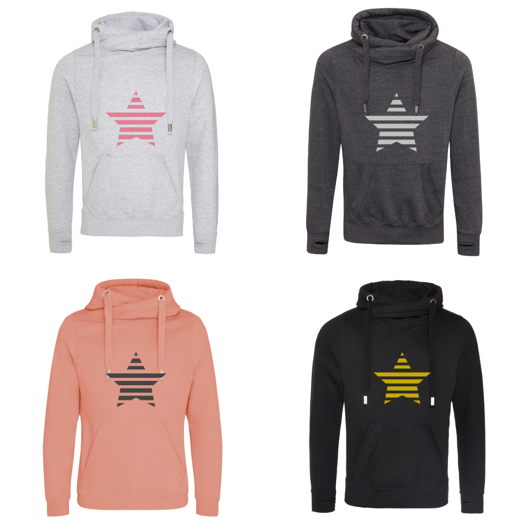 'Star' Cowl-Neck Hoodie - Image 3