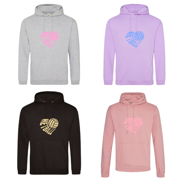 'Heart Netball' Hoodie - Image 3